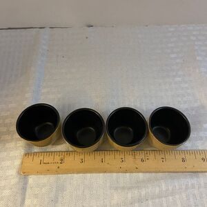 4 Blue pottery black mountain nc 5” diameter bowls